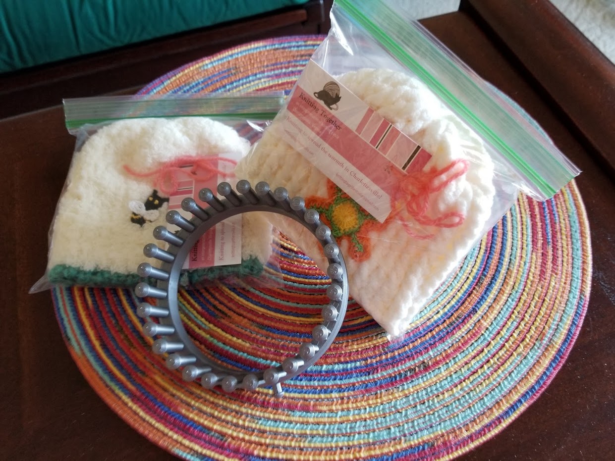 Knitted hats and custom loom