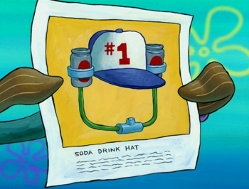 Smitty's soda drinking hat